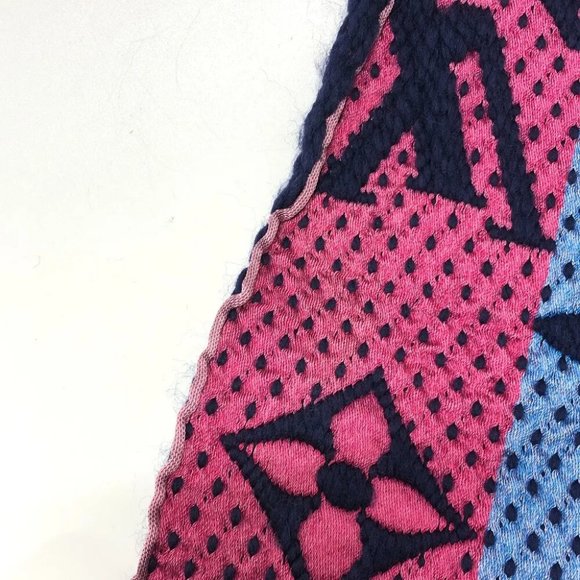 AUTHENTIC LOUIS VUITTON Monogram Echarpes logomania rainbow Scarf - Picture 5 of 7